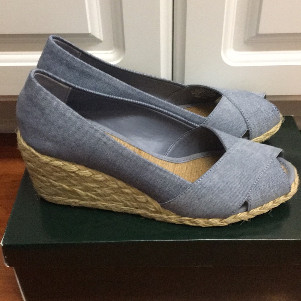 Ralph Lauren Cecilia Espadrille Wedge Sandal NWOT